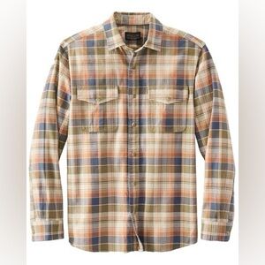 Pendleton Men’s Rogue Tan Plaid Western Button Down Shirt Long Sleeve Size XL